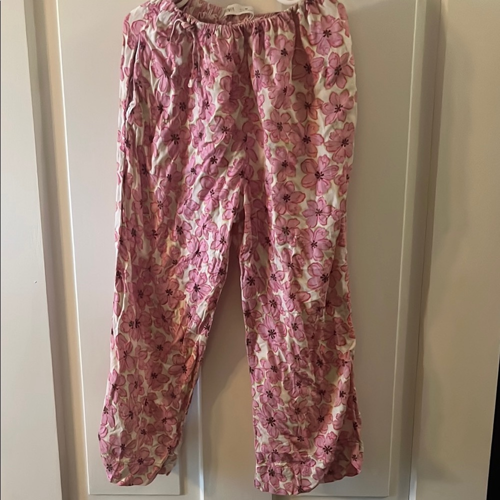 Zara Kids Pink Floral Casual Bottoms